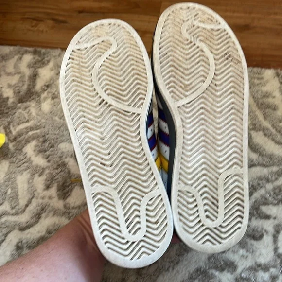 Adidas Superstar 2 Sneakers Boys Size 4.5 Red Purple Colorful Casual Shoes - Picture 8 of 10